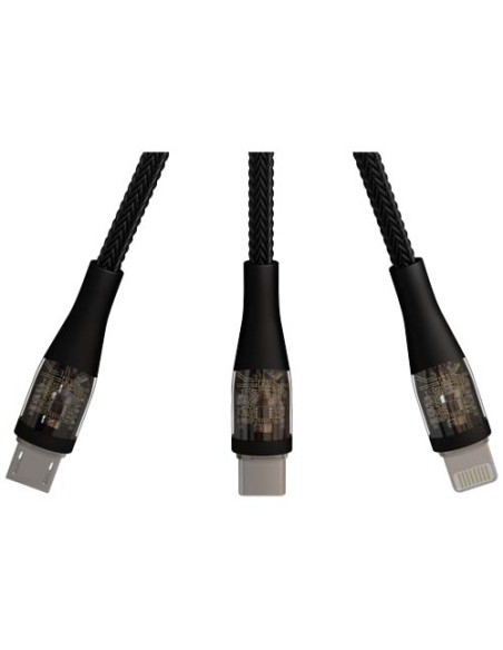 Cavo di ricarica rapida 5 in 1 in PET riciclato da 60 W con display SCX.design C51