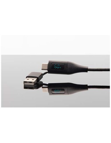 Cavo di ricarica rapida 5 in 1 in PET riciclato da 60 W con display SCX.design C51