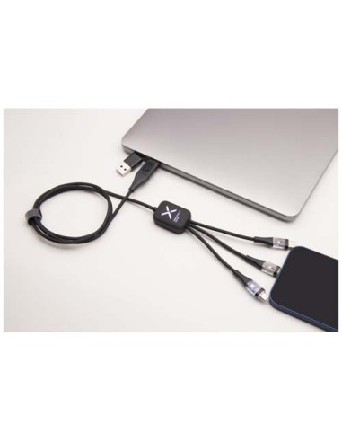 Cavo di ricarica rapida 5 in 1 in PET riciclato da 60 W con display SCX.design C51