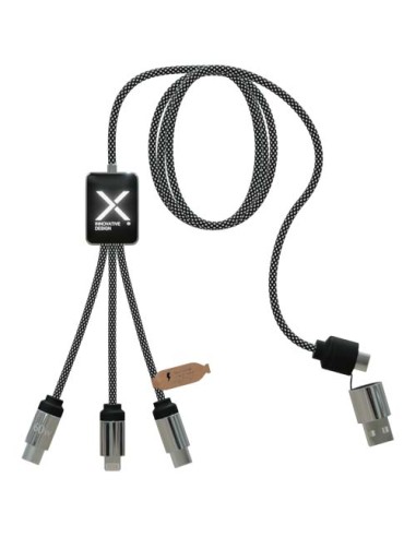 Cavo di ricarica di Tipo-C con doppio logo luminoso da 60 W SCX.design C33 