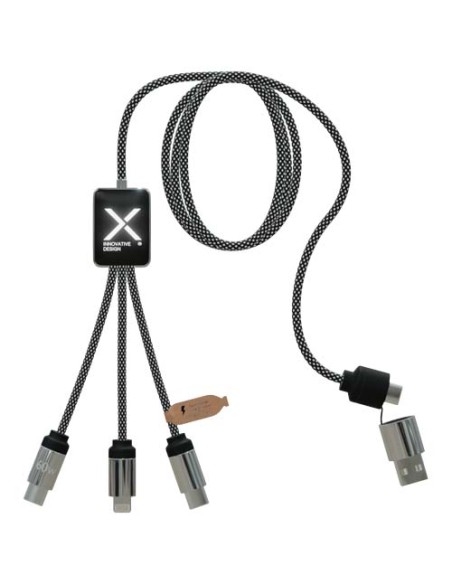 Cavo di ricarica di Tipo-C con doppio logo luminoso da 60 W SCX.design C33 