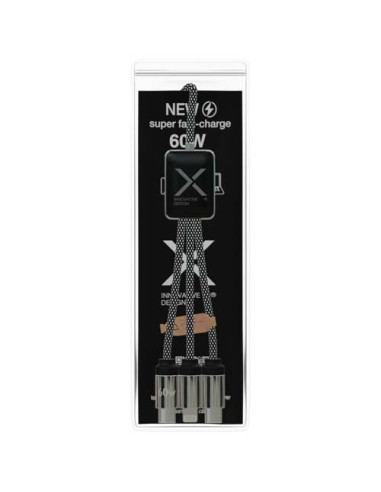 Cavo di ricarica di Tipo-C con doppio logo luminoso da 60 W SCX.design C33 