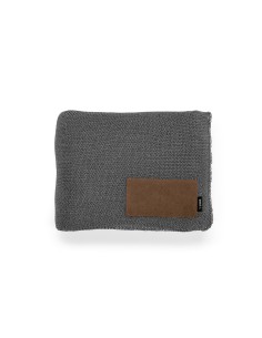 Coperta Mondrian in rPET e misto lana. Patch personalizzabile