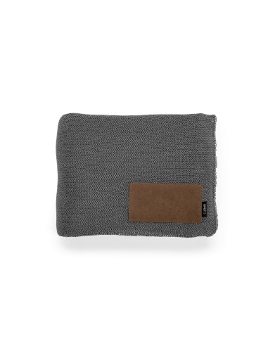 Coperta Mondrian in rPET e misto lana. Patch personalizzabile