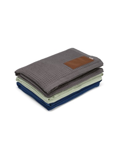 Coperta Giotto in cotone riciclato 200gsm. Patch personalizzabile