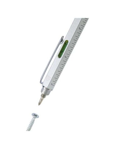 Penna multifunzione in alluminio riciclato Dora (inchiostro nero)