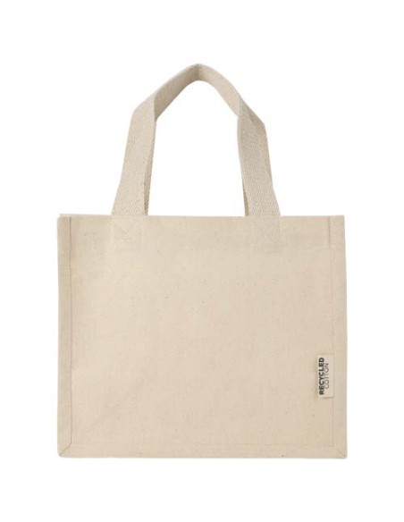Tote bag mini a soffietto in cotone riciclato certificato GRS da 220 g/m² Odessa - 9L