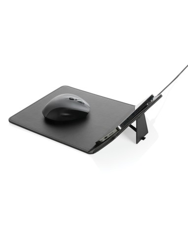 Tappetino mouse con ricarica wireless 10W in PU riciclato