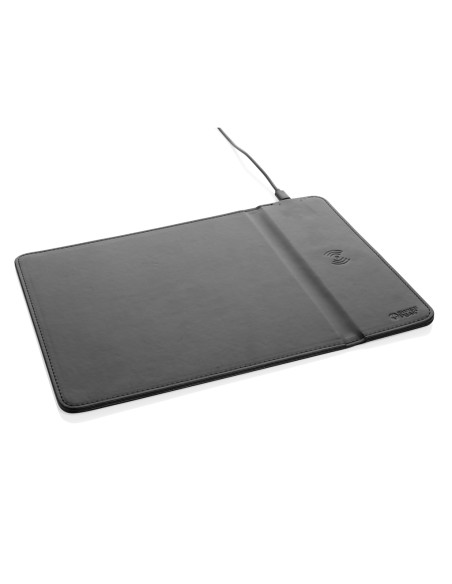 Tappetino mouse con ricarica wireless 10W in PU riciclato