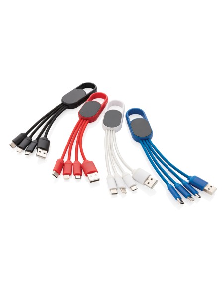 Cavo 4 in 1 con moschettone
