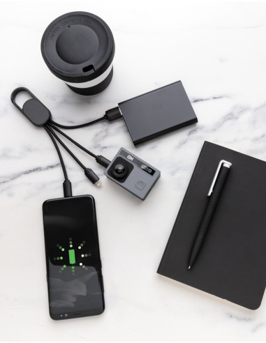 Cavo 4 in 1 con moschettone