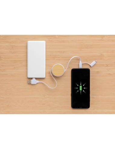 Cavo retrattile Ontario 6 in 1 in plastica riciclata RCS