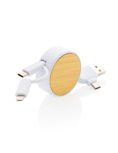 Cavo retrattile Ontario 6 in 1 in plastica riciclata RCS