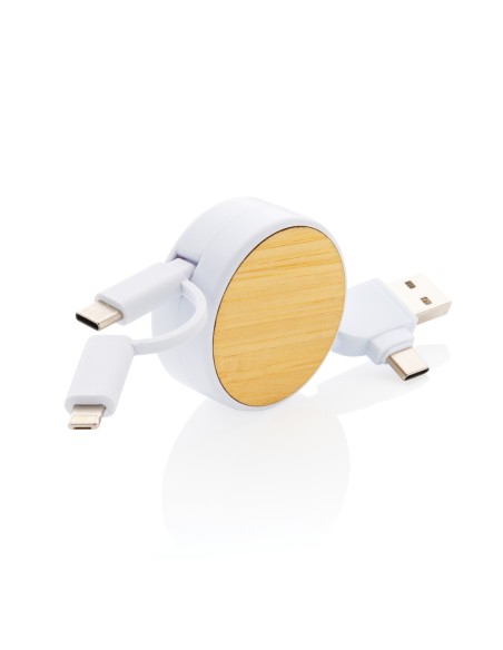 Cavo retrattile Ontario 6 in 1 in plastica riciclata RCS