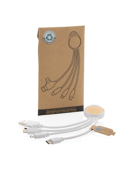 Cavo rotondo Ontario 6 in 1 in plastica riciclata RCS