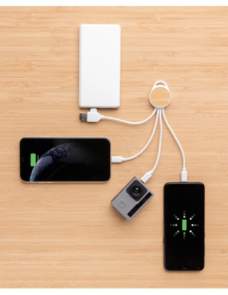 Cavo rotondo Ontario 6 in 1 in plastica riciclata RCS