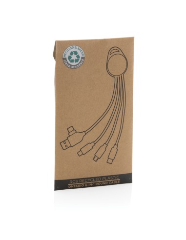 Cavo rotondo Ontario 6 in 1 in plastica riciclata RCS