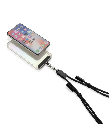 Cavo lanyard 60W regolabile LoopAmp in rPET RCS 160cm