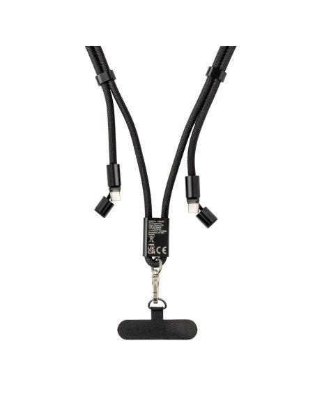 Cavo lanyard 60W regolabile LoopAmp in rPET RCS 160cm
