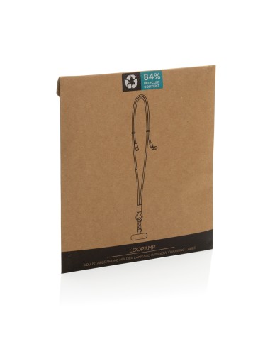 Cavo lanyard 60W regolabile LoopAmp in rPET RCS 160cm