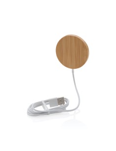 Ricaricatore wireless magnetico 10W in bambù
