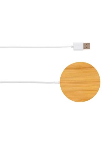 Ricaricatore wireless magnetico 10W in bambù