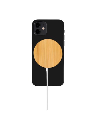 Ricaricatore wireless magnetico 10W in bambù
