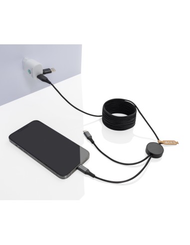 Cavo Terra riciclato da 3 metri 4 in 1 in PET RCS