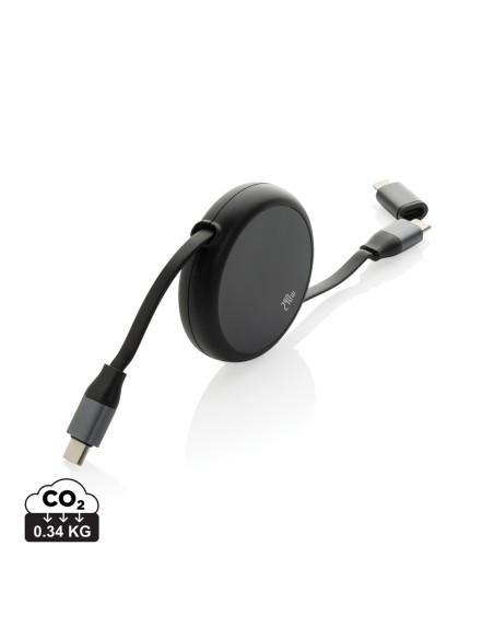 Cavo retrattile da 240W 2in1 Terra in rAlluminio RCS