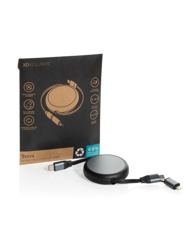 Cavo retrattile da 240W 2in1 Terra in rAlluminio RCS