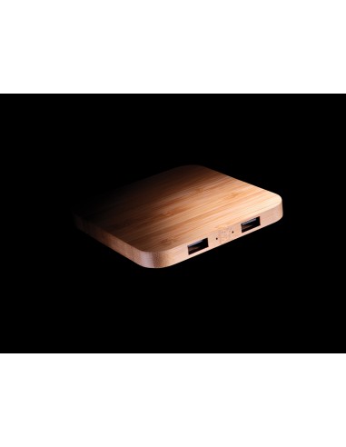Caricatore wireless 5W in bambù con USB