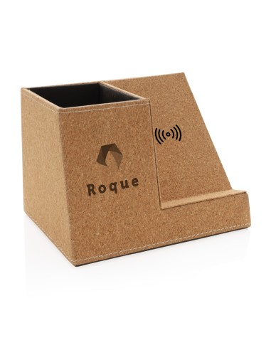 Porta penne in sughero e caricatore wireless 5W