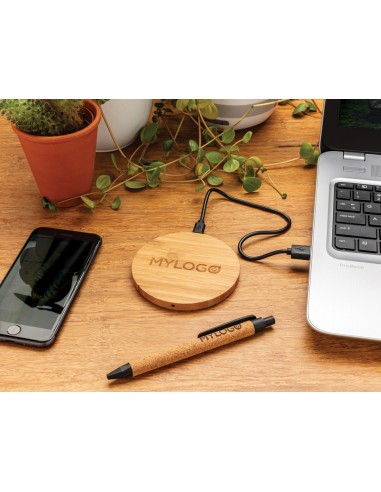 Caricatore wireless 5W in bambù