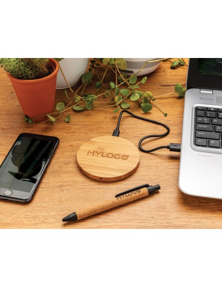 Caricatore wireless 5W in bambù