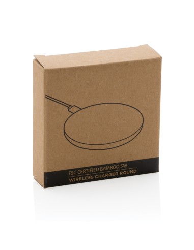 Caricatore wireless 5W in bambù