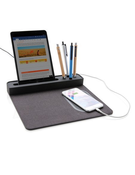 Tappetino mouse Air con ricarica wireless 5W e USB