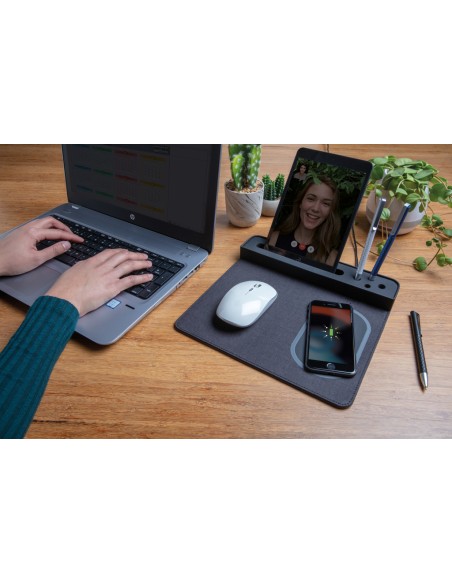 Tappetino mouse Air con ricarica wireless 5W e USB