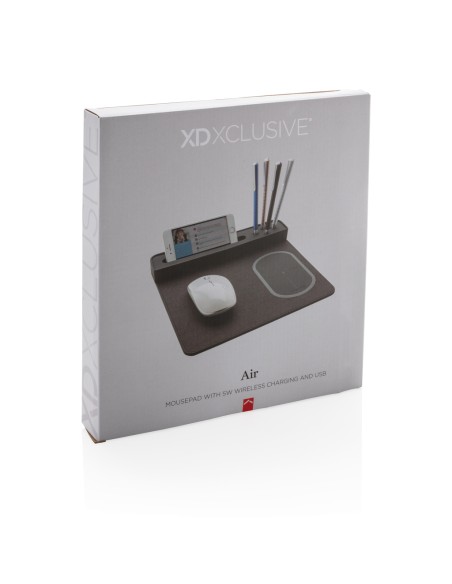 Tappetino mouse Air con ricarica wireless 5W e USB