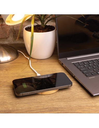 Caricatore wireless 15W in bambù