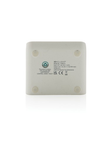 Supporto con ricarica 10W Ontario in plastica riciclata RCS