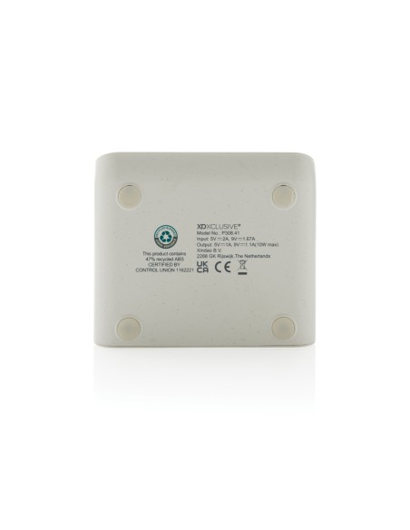 Supporto con ricarica 10W Ontario in plastica riciclata RCS