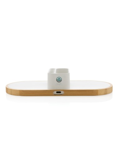 Caricatore dual wireless 10W Ontario plastica riciclata RCS