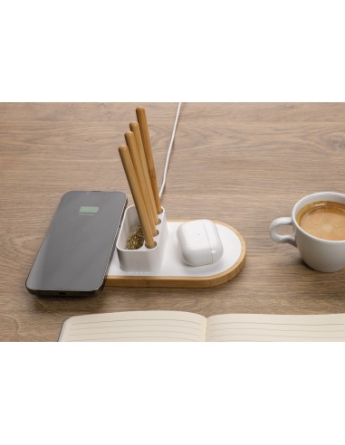 Caricatore dual wireless 10W Ontario plastica riciclata RCS