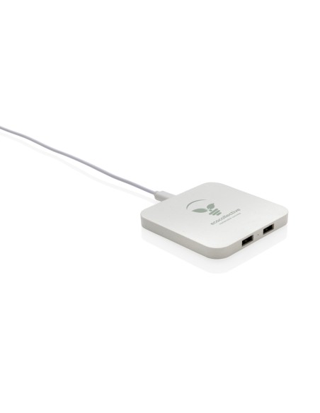 Caricatore wireless 10W con porte USB in plastica RCS