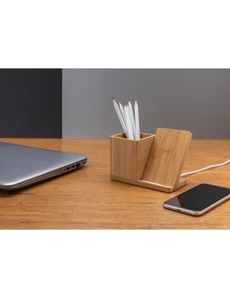 Caricatore wireless 10W Calgary in bambù