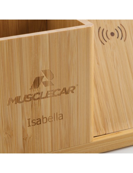 Caricatore wireless 10W Calgary in bambù
