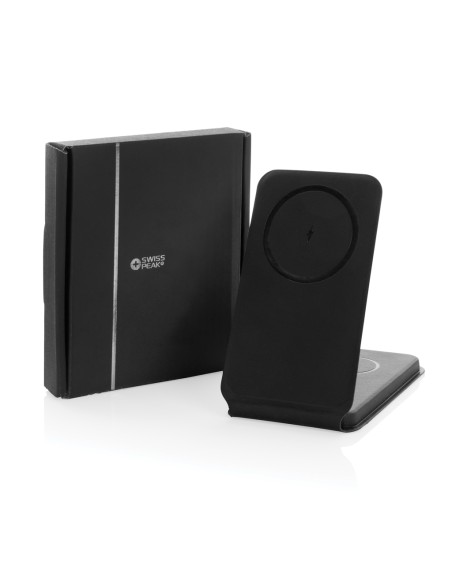 Caricatore wireless 3 in 1 15W Swiss Peak in rPlastica