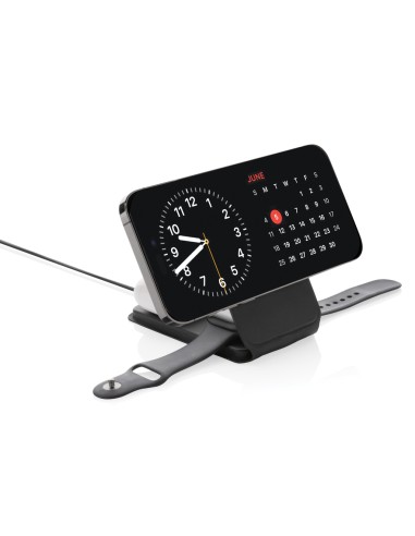 Caricatore wireless 3 in 1 15W Swiss Peak in rPlastica