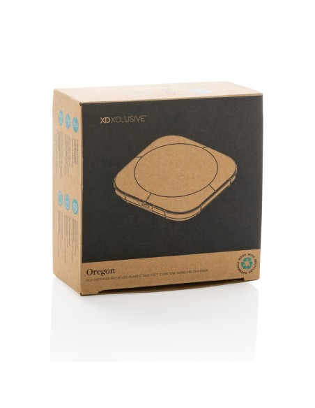 Caricatore wireless 10W Oregon in plastica riciclata RCS