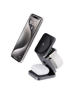 Caricatore pieghevole 15W 3in1 Terra in alluminio riciclato